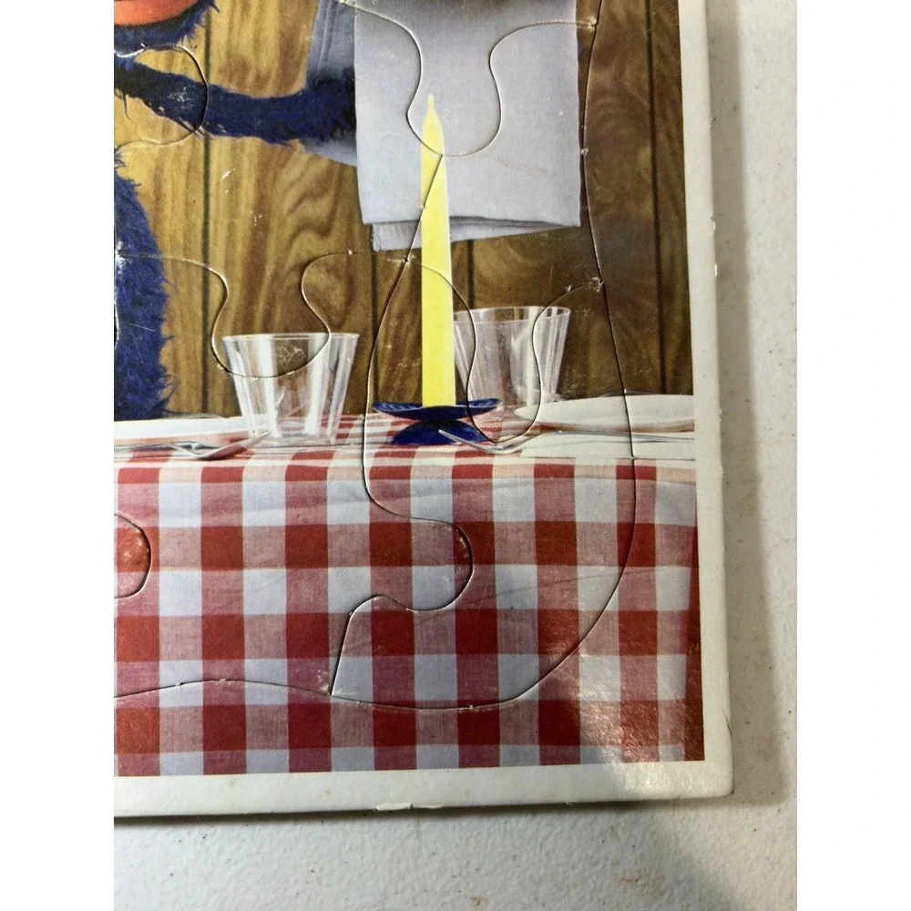 Grover Sesame Street Puzzle Frame Tray Waiter 1979 Muppets Inc Vtg See Pics